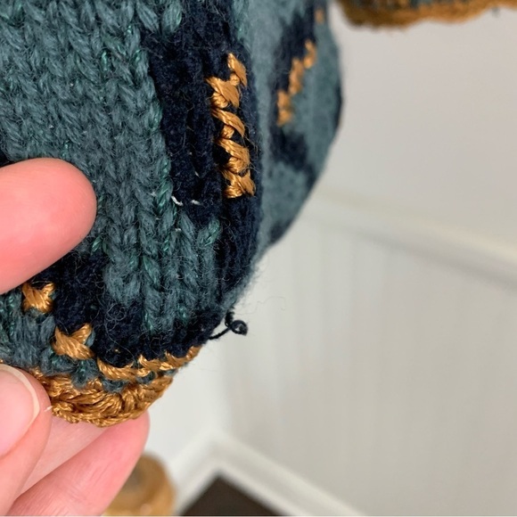 Carole Little Knitwear Button Up Cardigan Sweater Women’s L Colorful Art Fleur - Picture 14 of 16